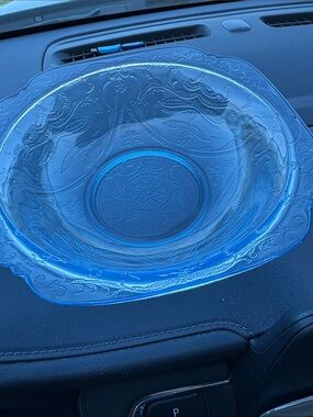 Federal Blue Glass Serving Bowl